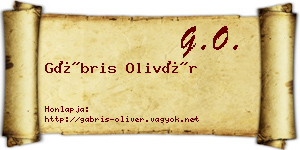 Gábris Olivér névjegykártya